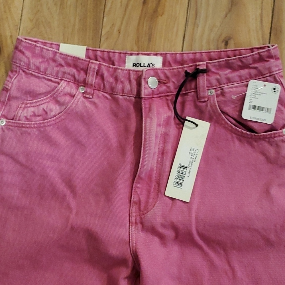 Rollas High Rise Straight Jeans - Layla Magenta - Picture 6 of 8